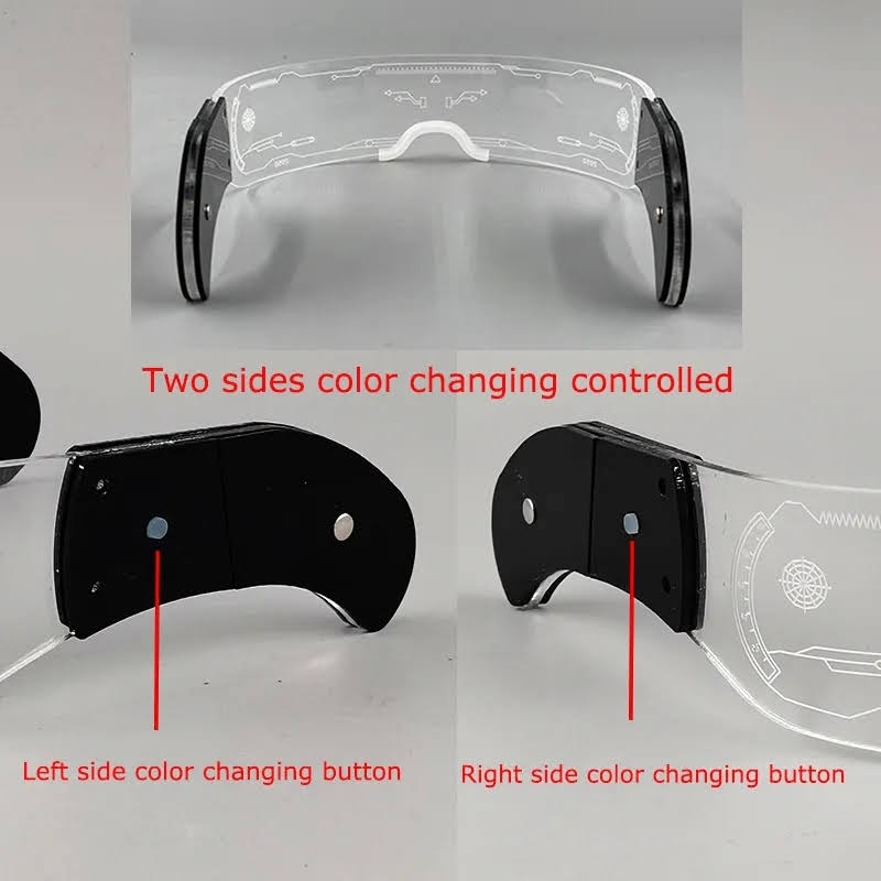 Foto 6 pulgar | Gafas De Fiesta Con Luz Led, Gafas Luminosas Para Cosplay - Venta Internacional.