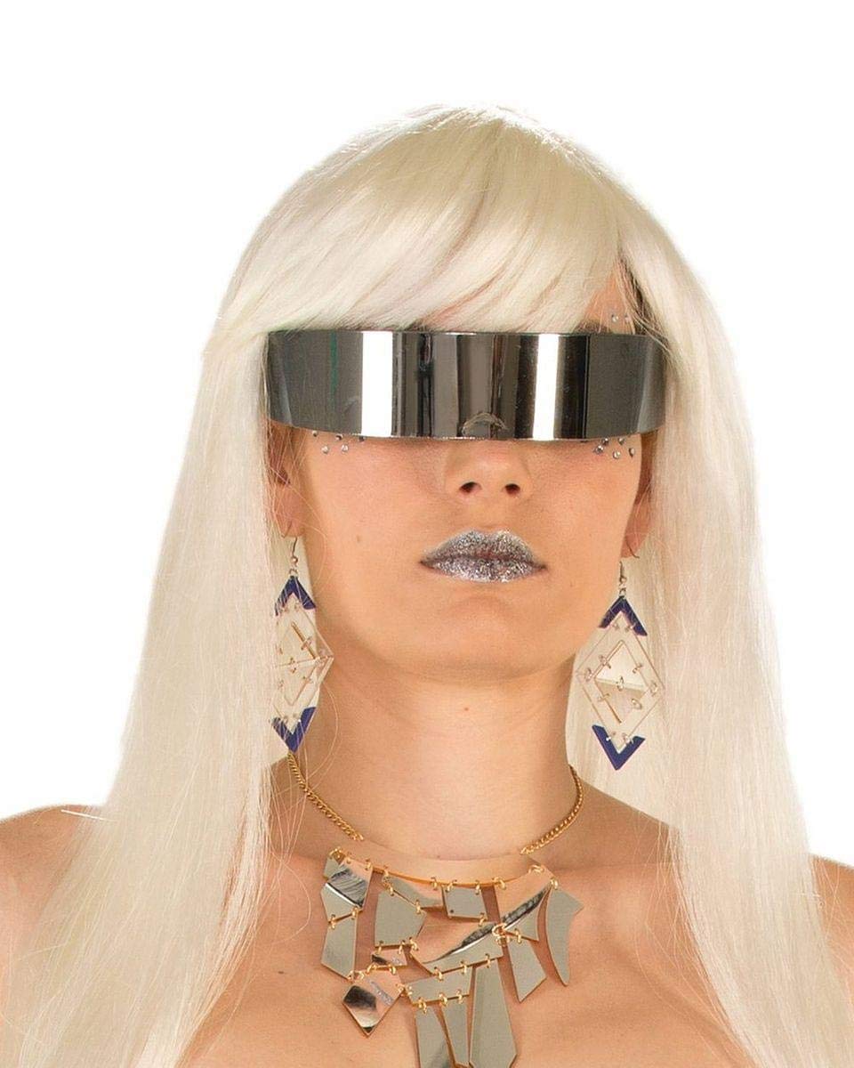 Foto 2 pulgar | Disfraz De Espejo Futurista De Rubíes Con Gafas Envolventes Para Mayores De 17 Años - Venta Internacional.