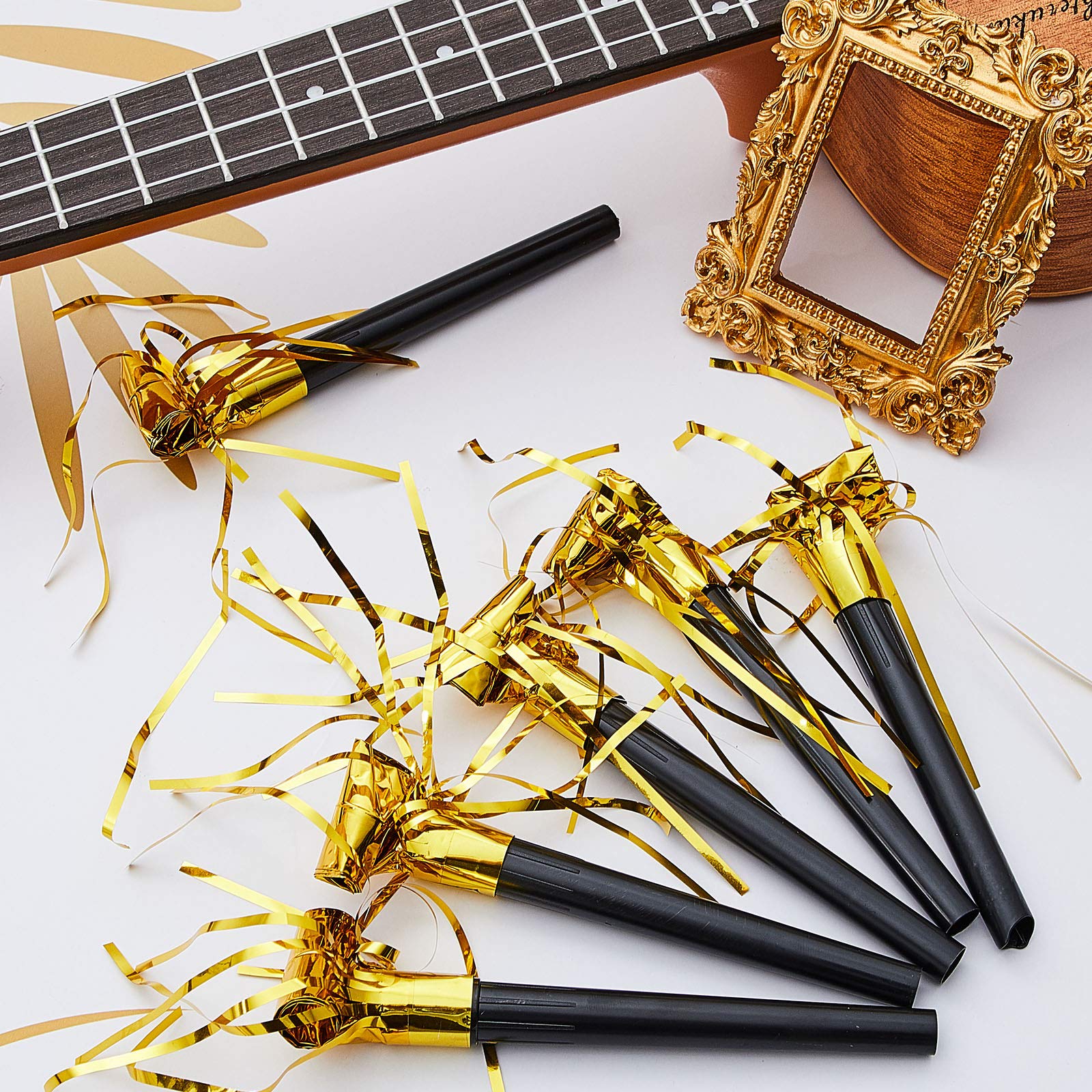 Foto 5 pulgar | Party Blower Noisemakers Skylety, 18 Unidades, Color Negro Y Dorado - Venta Internacional.