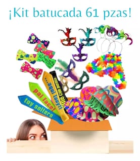 Foto 2 | 61 Pzas Kit Paquete Batucada Fiesta Boda Cumpleaños Xv Años Neón