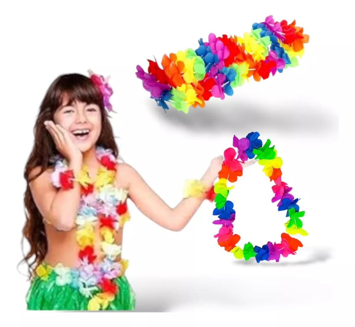 50 Collares Hawaianos Baile Fiesta Batucada Disfraz Boda