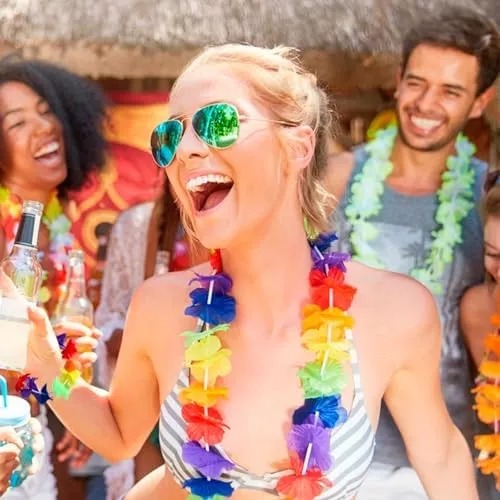 Foto 4 | 50 Collares Hawaianos Baile Fiesta Batucada Disfraz Boda