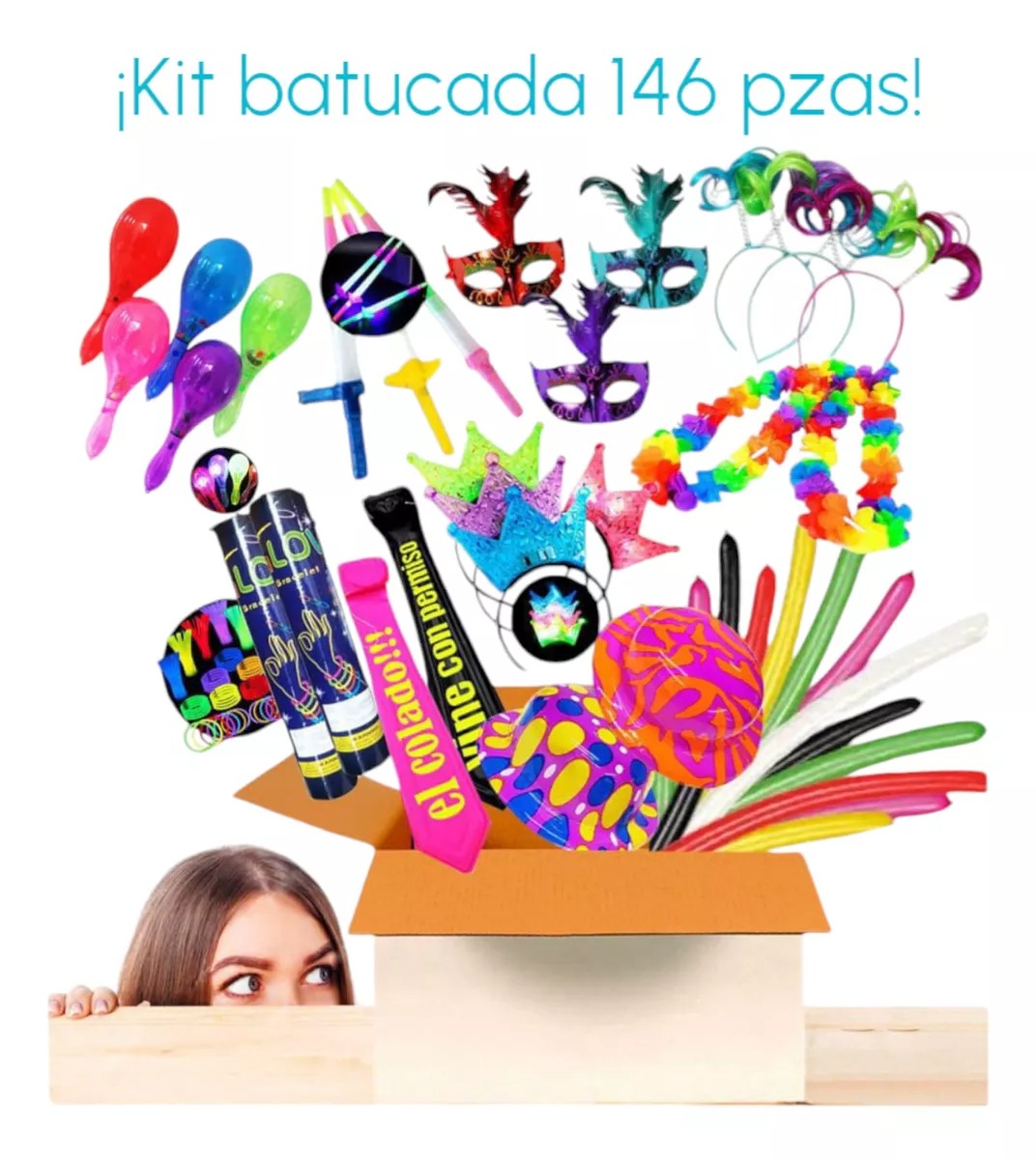 Foto 3 pulgar | 146 Pzas Kit Paquete Batucada Fiesta Xv Años + Regalo Bomba Boda Cumpleaños
