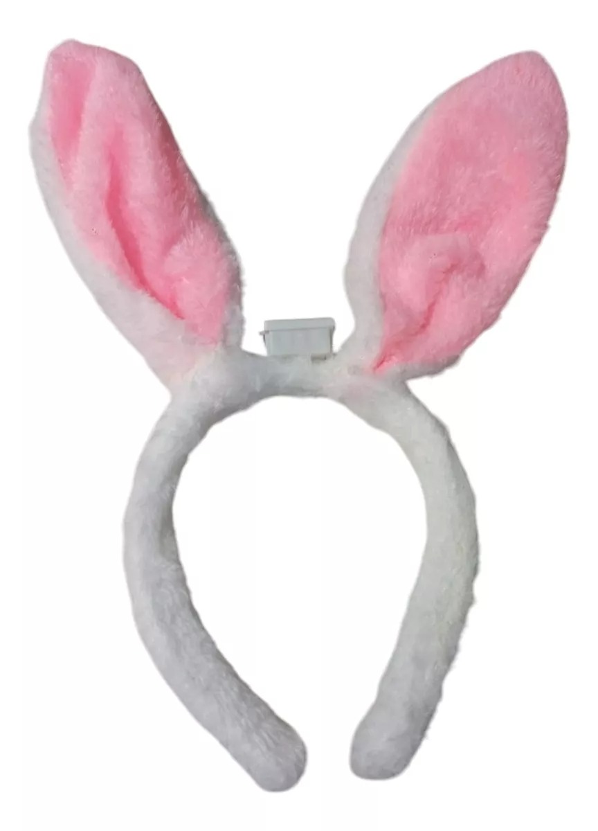 Foto 4 pulgar | 24 Diademas Orejas Peluche Conejo Fiesta Disfraz Cumpleaños Temática Niña Niño