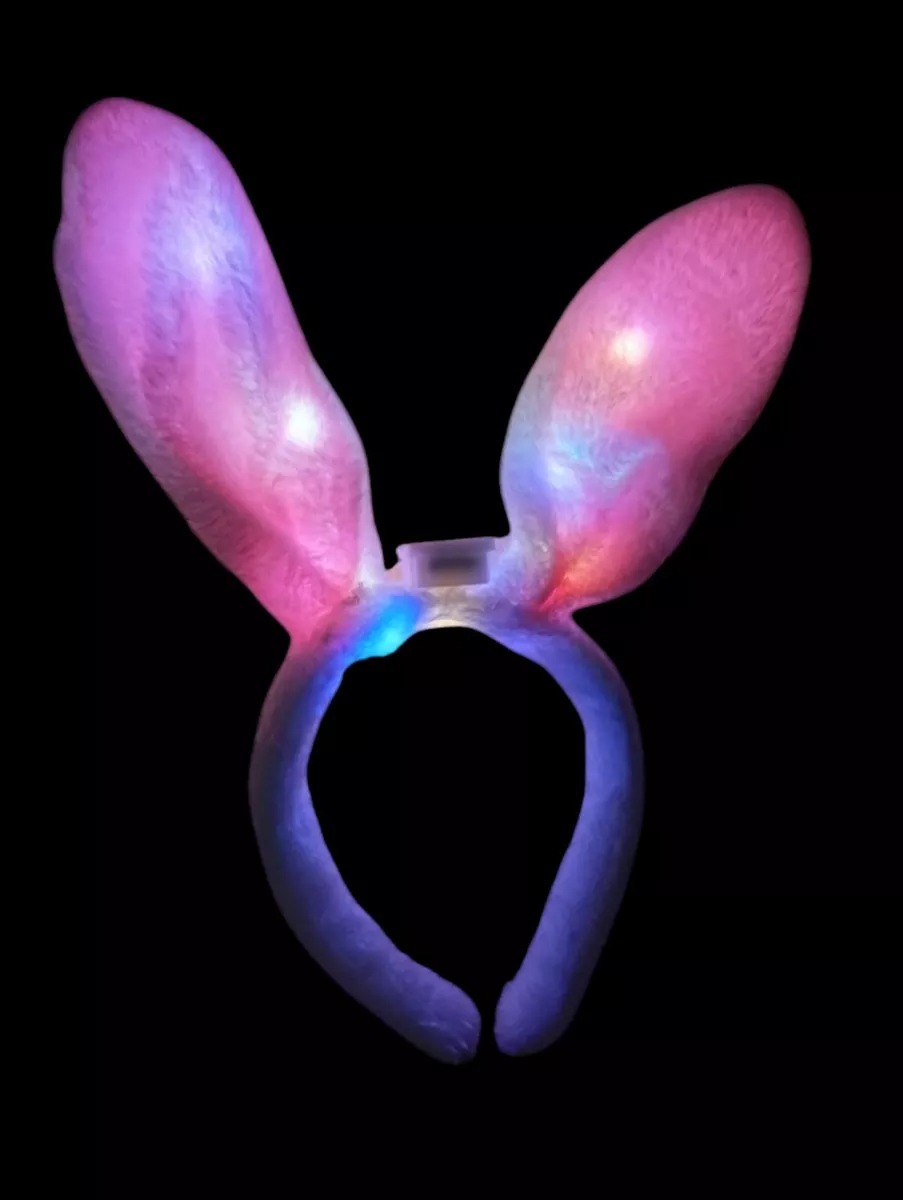 Foto 5 pulgar | 24 Diademas Orejas Peluche Conejo Fiesta Disfraz Cumpleaños Temática Niña Niño