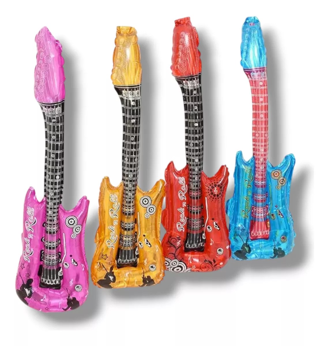 60 Pza Globo Guitarra Fiesta Boda Batucada  Cumpleaños Temática Varios Colores
