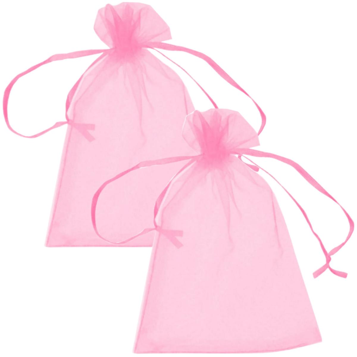 Bolsa De Organza para Ceremonia Ventdepot  Mxphk-002  2piezas color Rosa Bolsa Organza