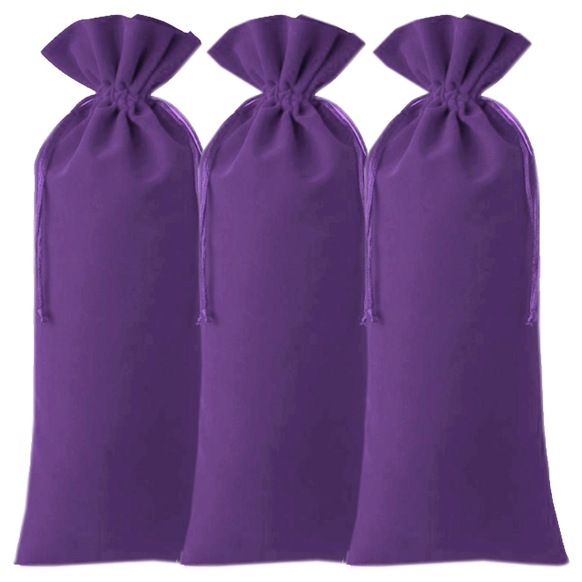 Bolsas de Terciopelo para Botella VentDepot MXBGE-003 Moradas 3 Piezas