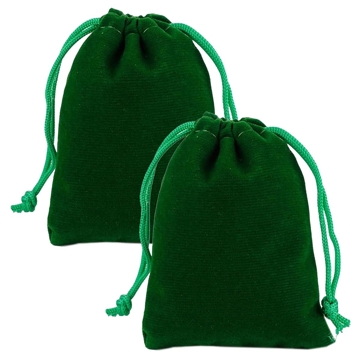 Foto 2 pulgar | Bolsas de Terciopelo Elegantes Ventdepot  Mxvgn-002  2 Piezas Verdes