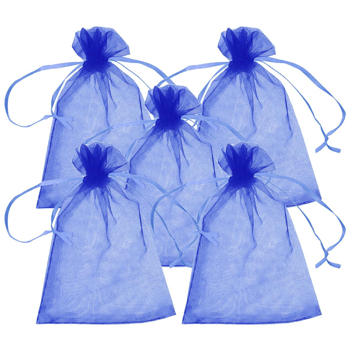 Costalitos de Organza Ventdepot  Mxppm-005  5 Piezas Azul