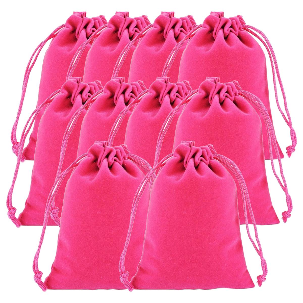 Foto 1 | Bolsas De Organza Con Cordón Ventdepot  Mxvfa-006  10 Piezas Fiusha