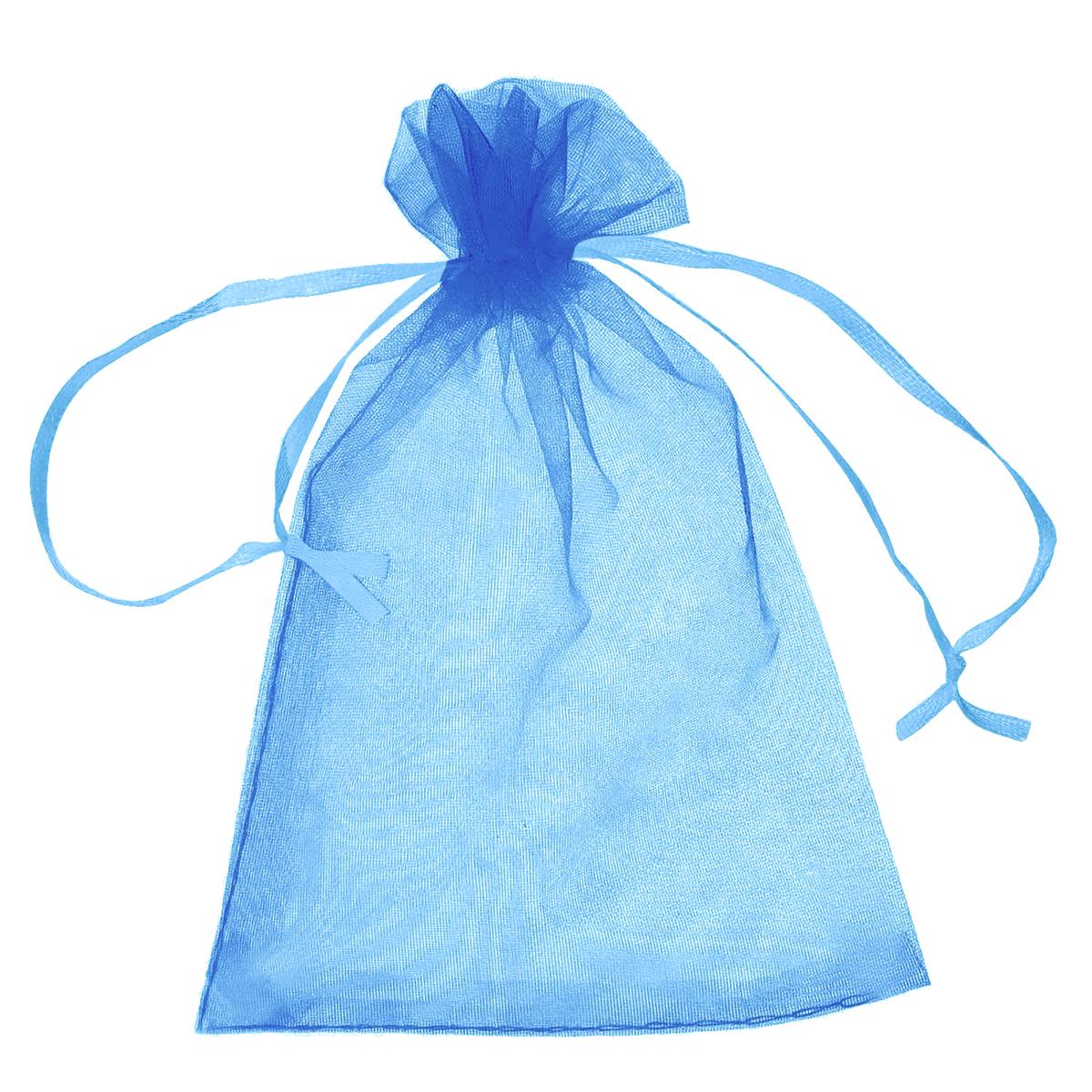 Costalitos Organza Dulceros Ventdepot Mxpaz-008  20piezas color Azul