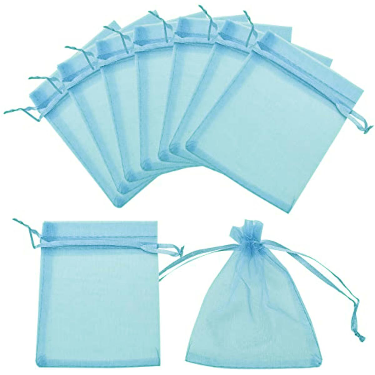 Foto 4 pulgar | Costalitos Organza Con Cordon Ventdepot  Mxpaz-007  15piezas Color  Azul Claro  Bolsa Organza