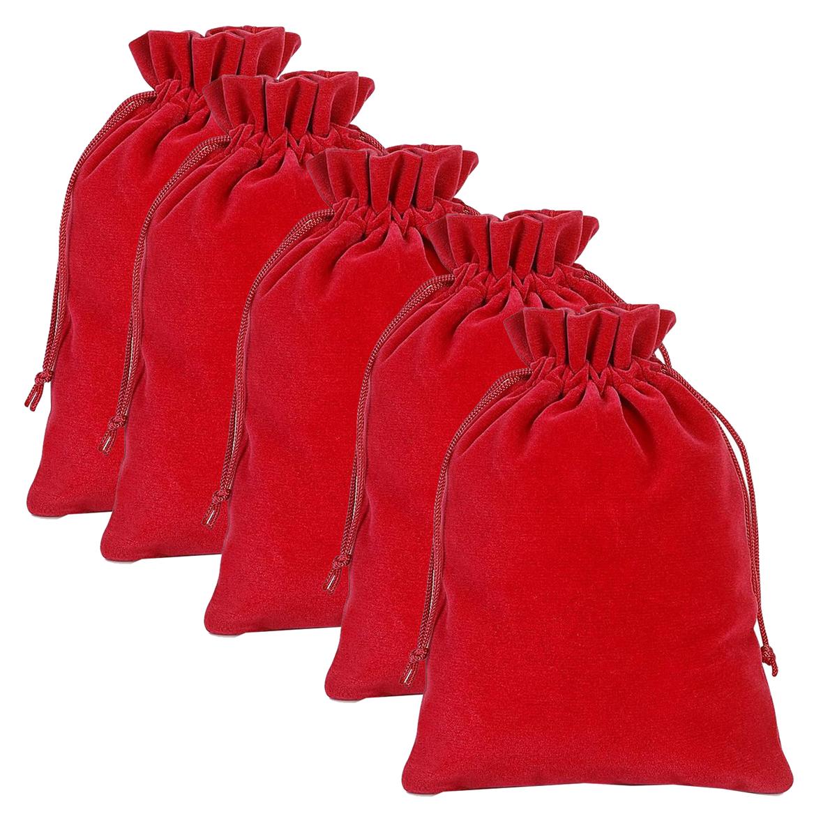 Bolsas de Terciopelo VentDepot MXVOG-005 Rojas 5 Piezas