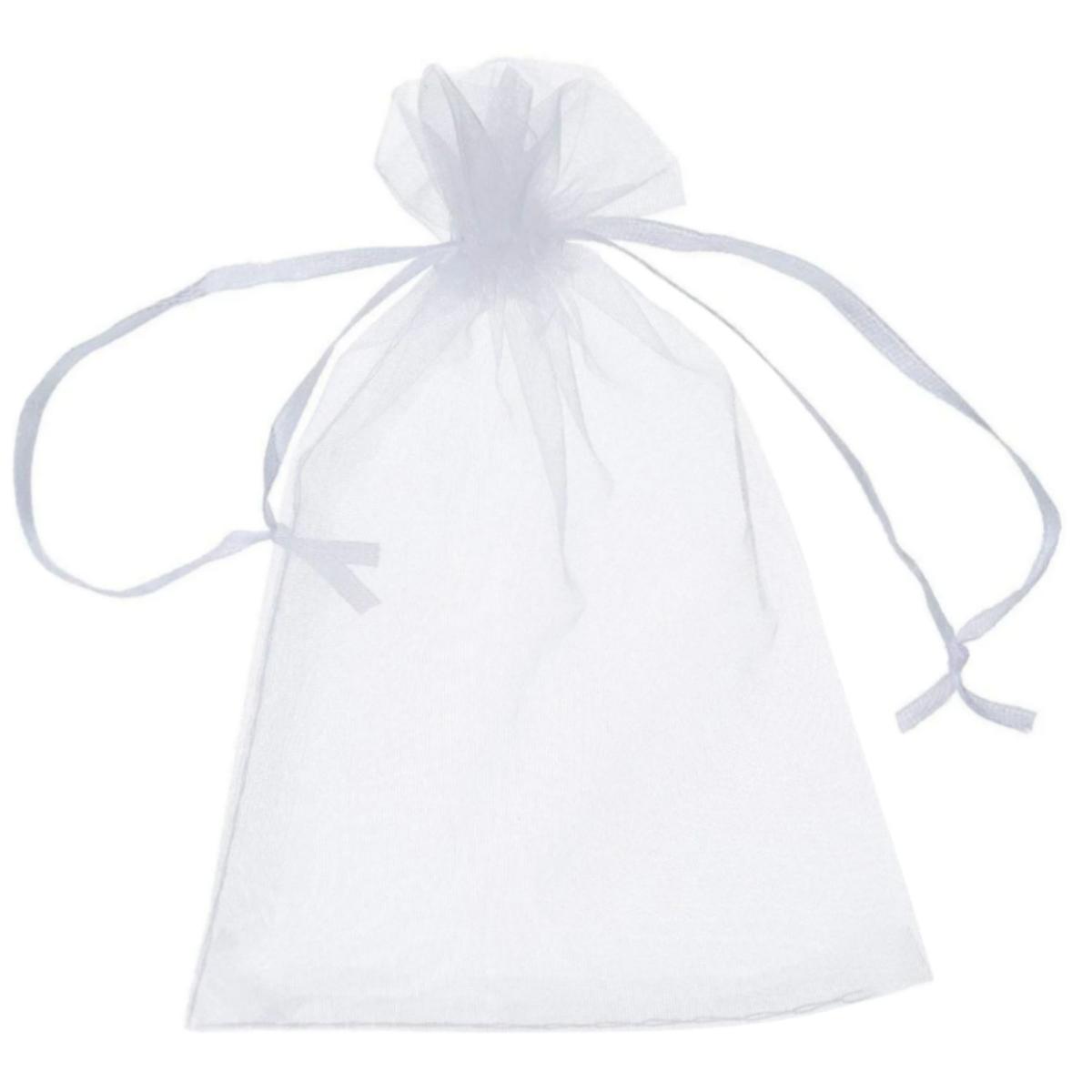 Bolsa para Regalo de Organza Ventdepot Mxeeb-006 10 piezas Blancas