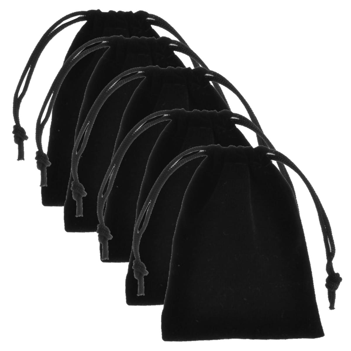 Bolsas de Terciopelo para Collares Ventdepot Mxmvb-005 5piezas Negras de Organza