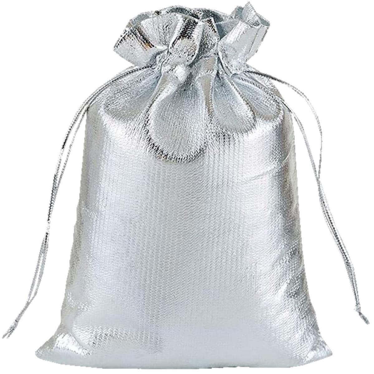 Bolsa Costalito De Organza Ventdepot Mxvls-006  10piezas color Plata $215