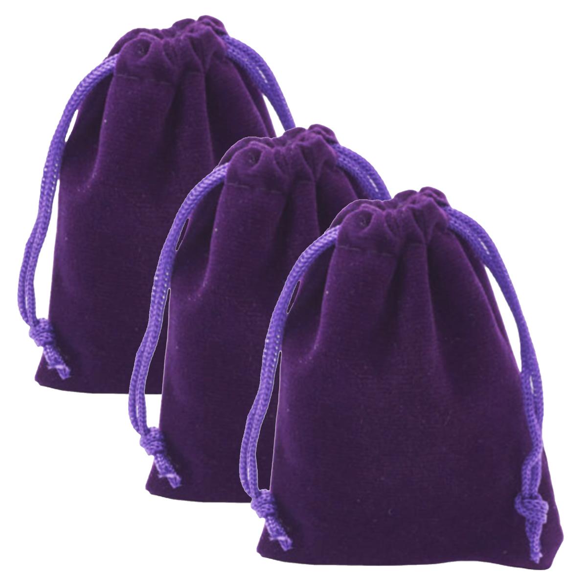 Bolsas De Terciopelo Para Anillos Ventdepot  Mxnvp-003 3 piezas color Morado