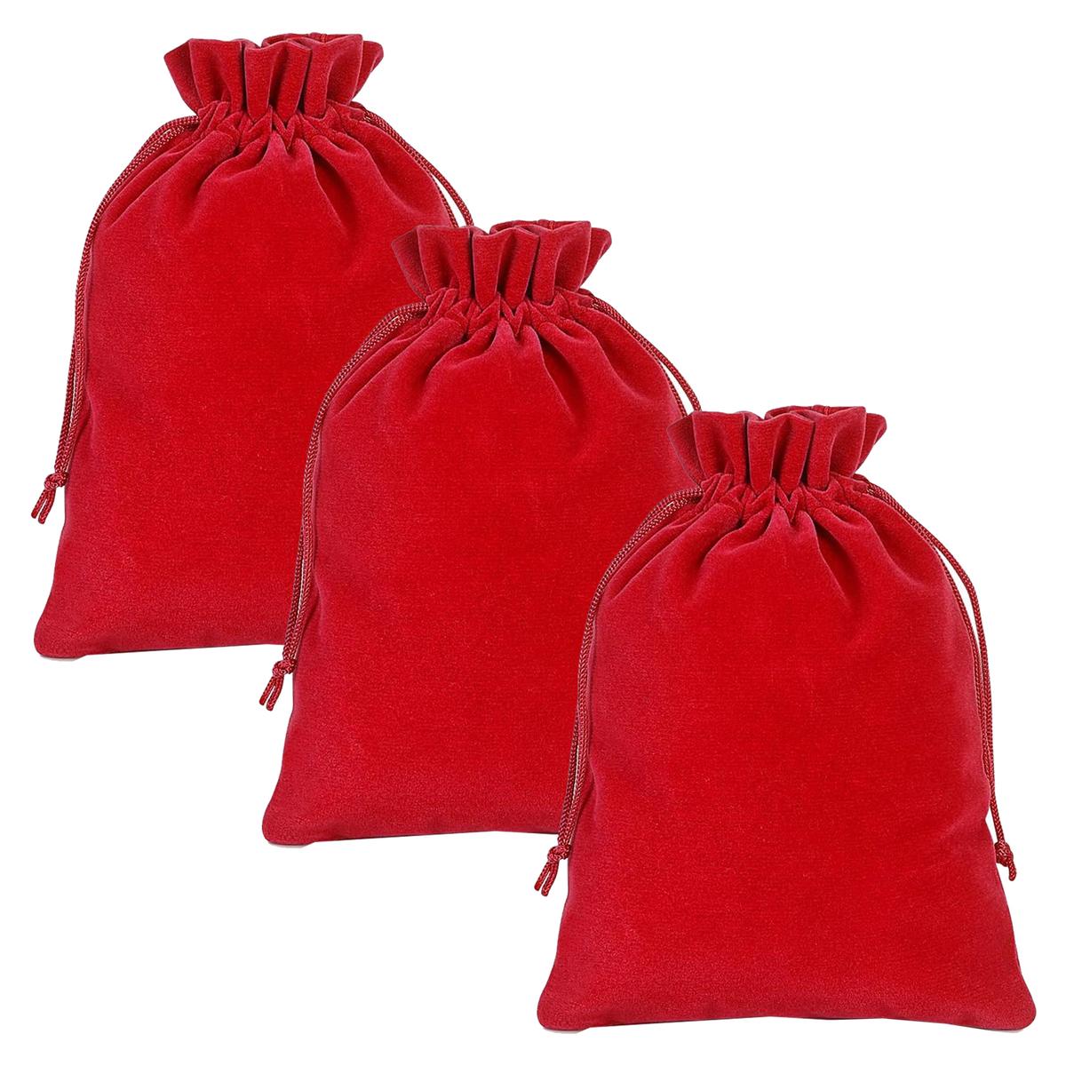 Bolsas de Terciopelo VentDepot MXVOG-003 Rojas 3 Piezas