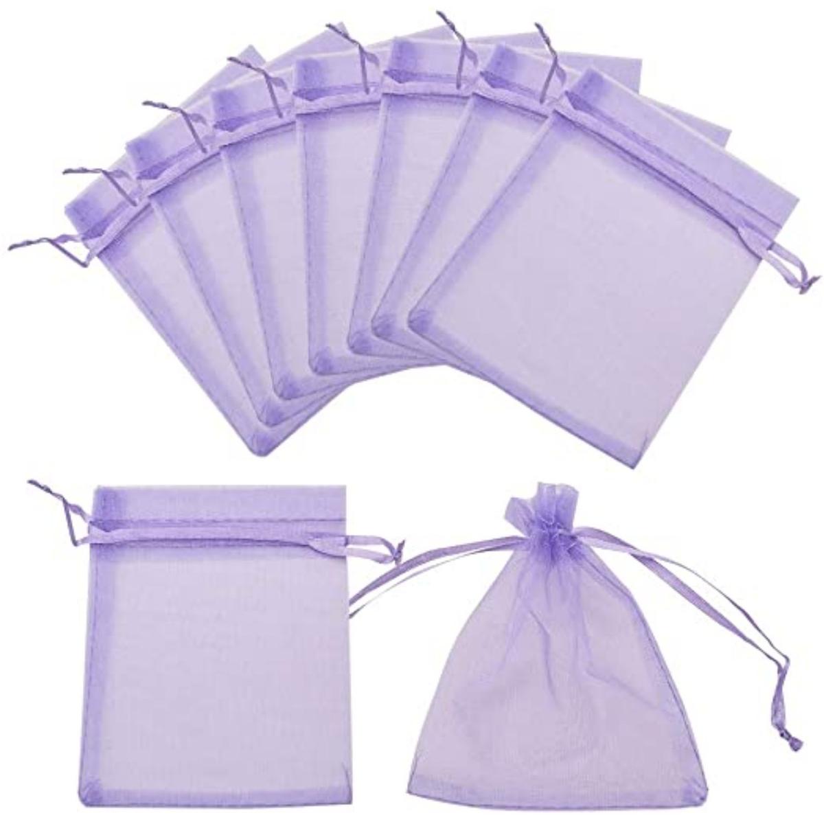 Foto 3 | Bolsa para Regalo de Organza Ventdepot Mxpob-004 4 piezas Moradas