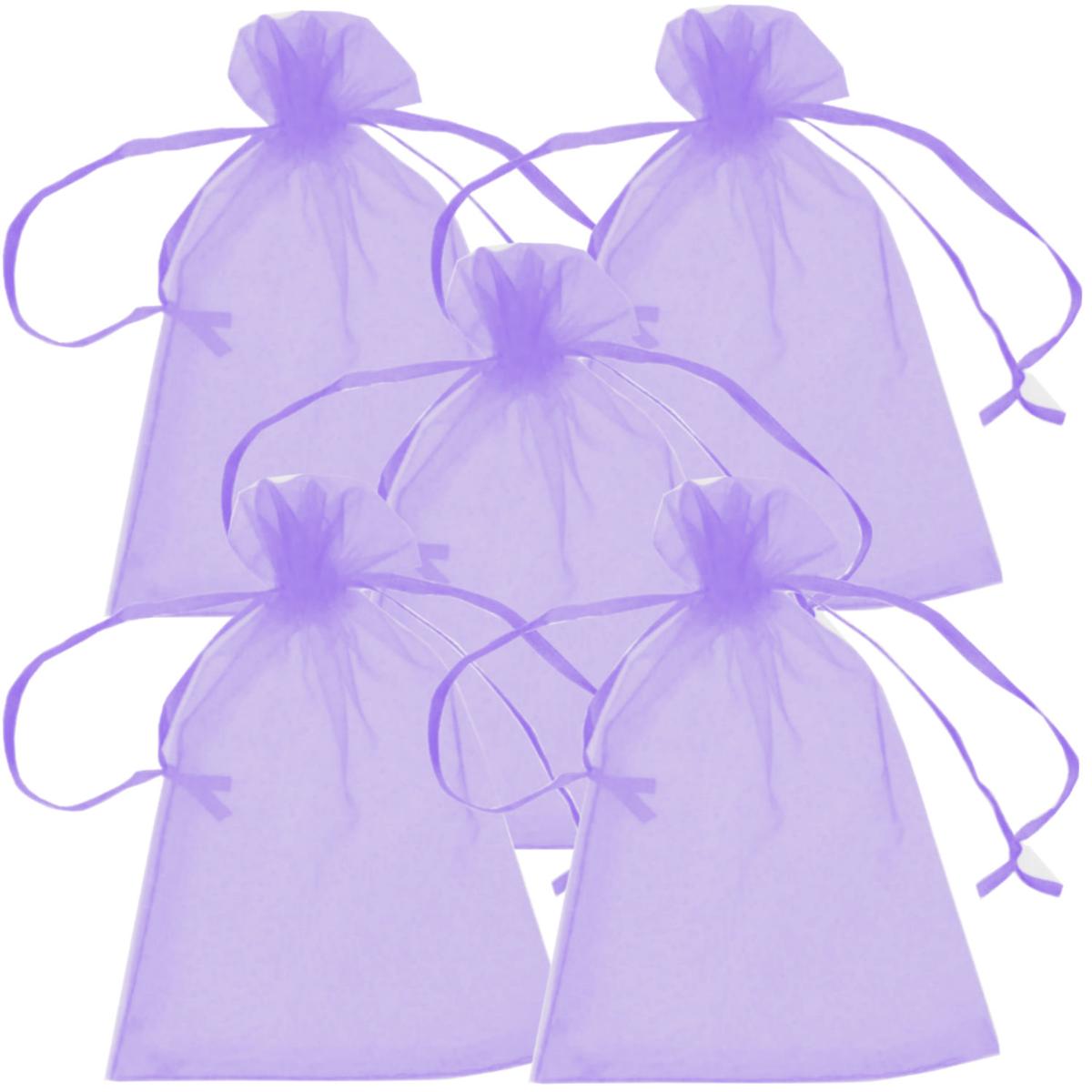 Foto 2 pulgar | Bolsa para Dulces Ventdepot Mxpob-005 5 piezas Moradas de Organza