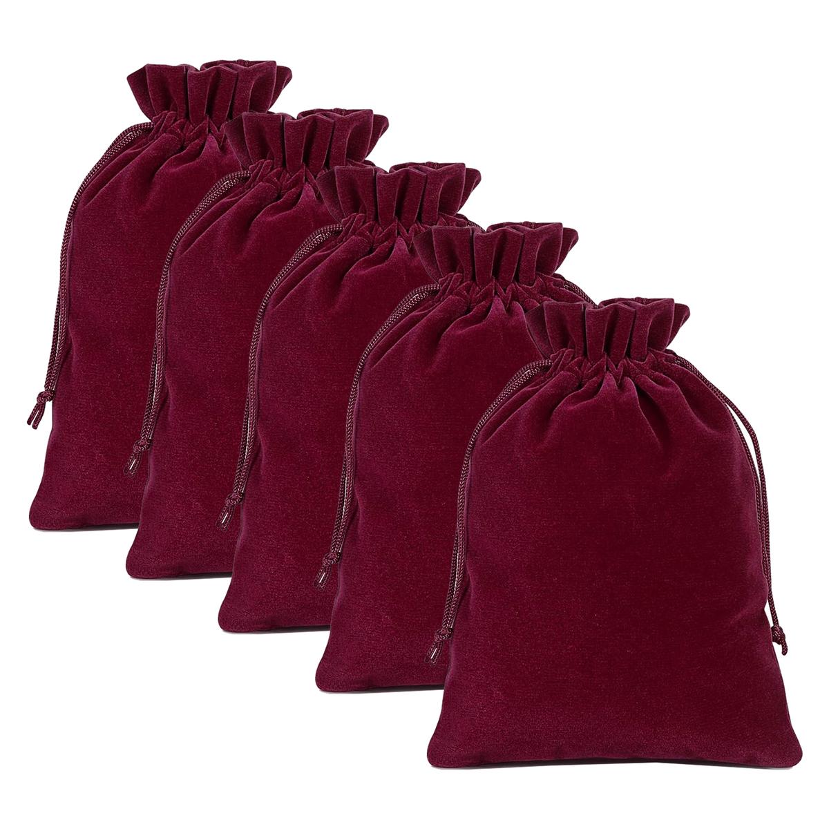 Bolsas de Terciopelo VentDepot MXVCM-005 Color Vino 5 Piezas