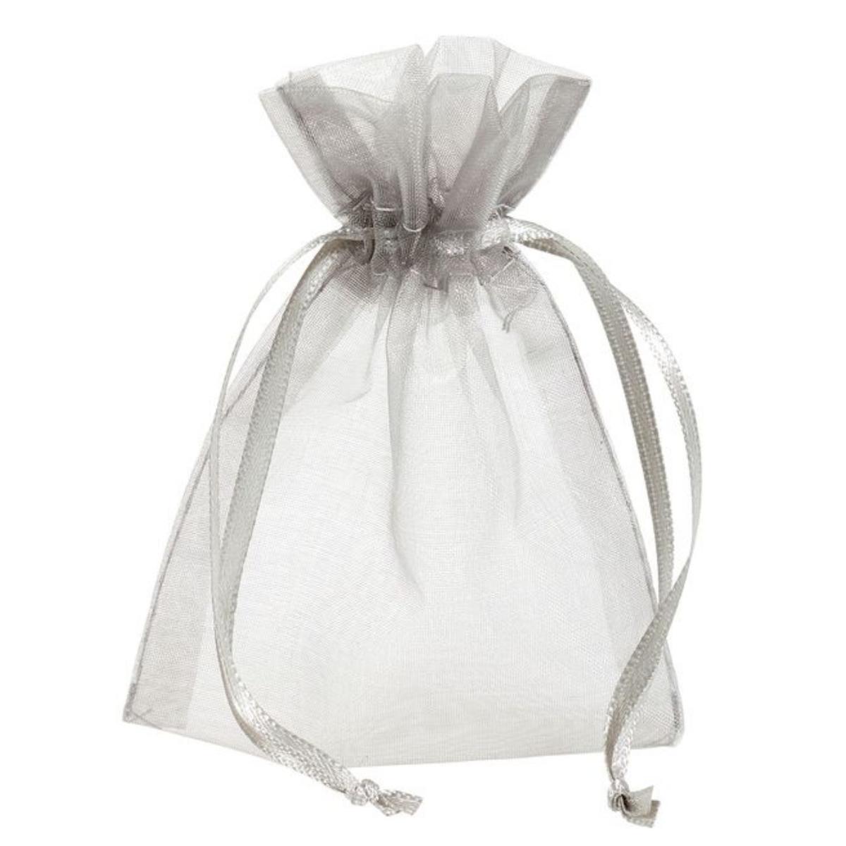 Bolsa Costalito con Cordón Ventdepot Mxphb-009  25piezas Gris de Organza