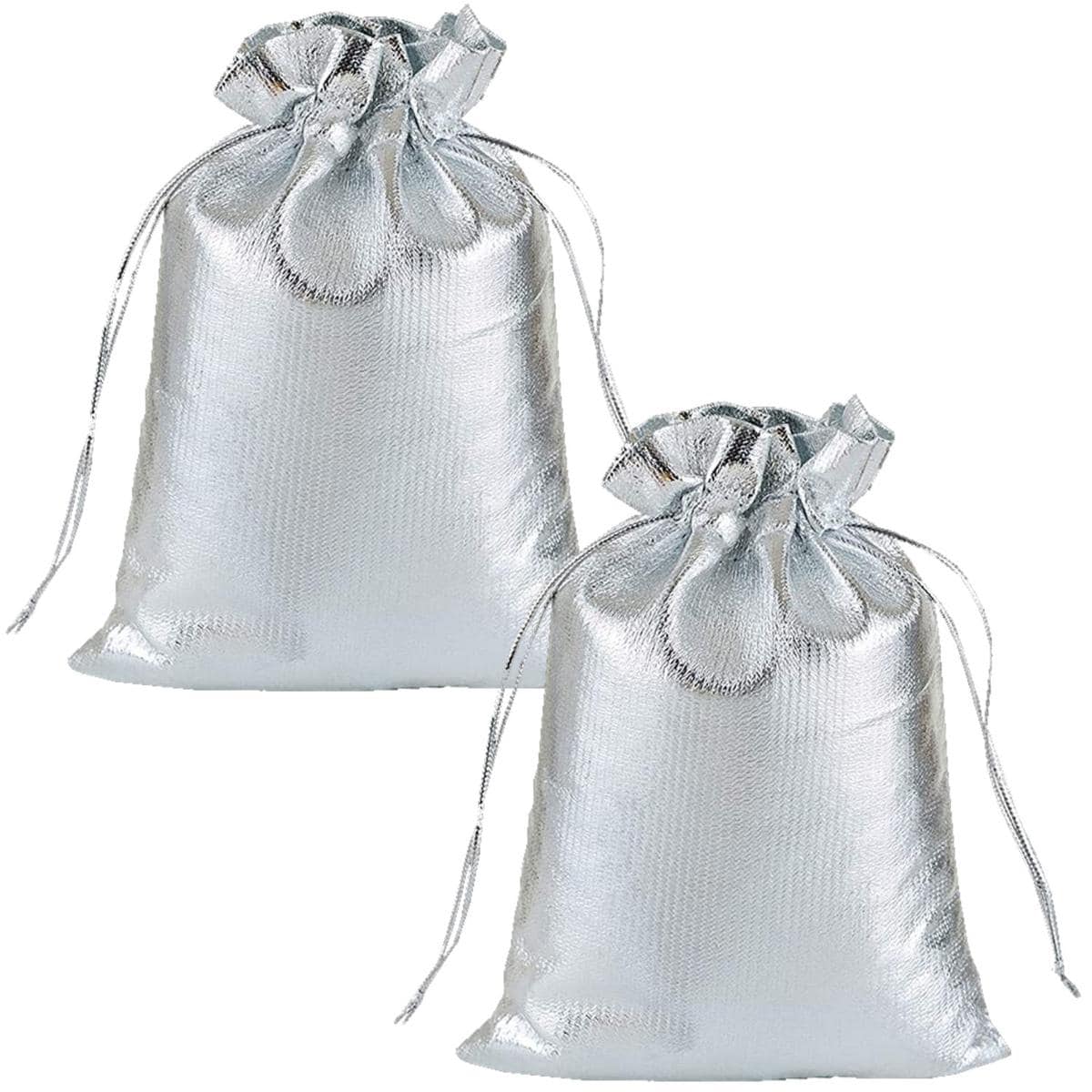 Bolsas para Detalles de Fiesta Ventdepot Mxvls-002 2 piezas color Plata de Organza $159