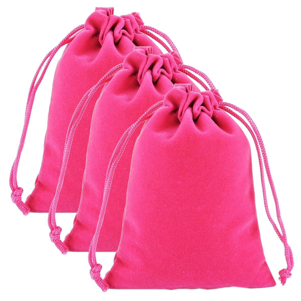 Mini Bolsas de Terciopelo Ventdepot Mxvfa-003 3 piezas Rosas