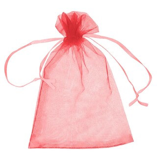 Foto 1 | Costalitos Organza Con Cordón Ventdepot Mxpdr-009 25piezas color Rojo