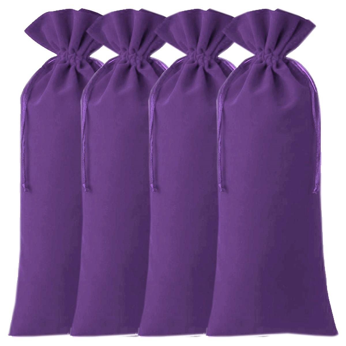 Bolsa De Terciopelo Para Botella Ventdepot  Mxbge-004 4 piezas Color Morado