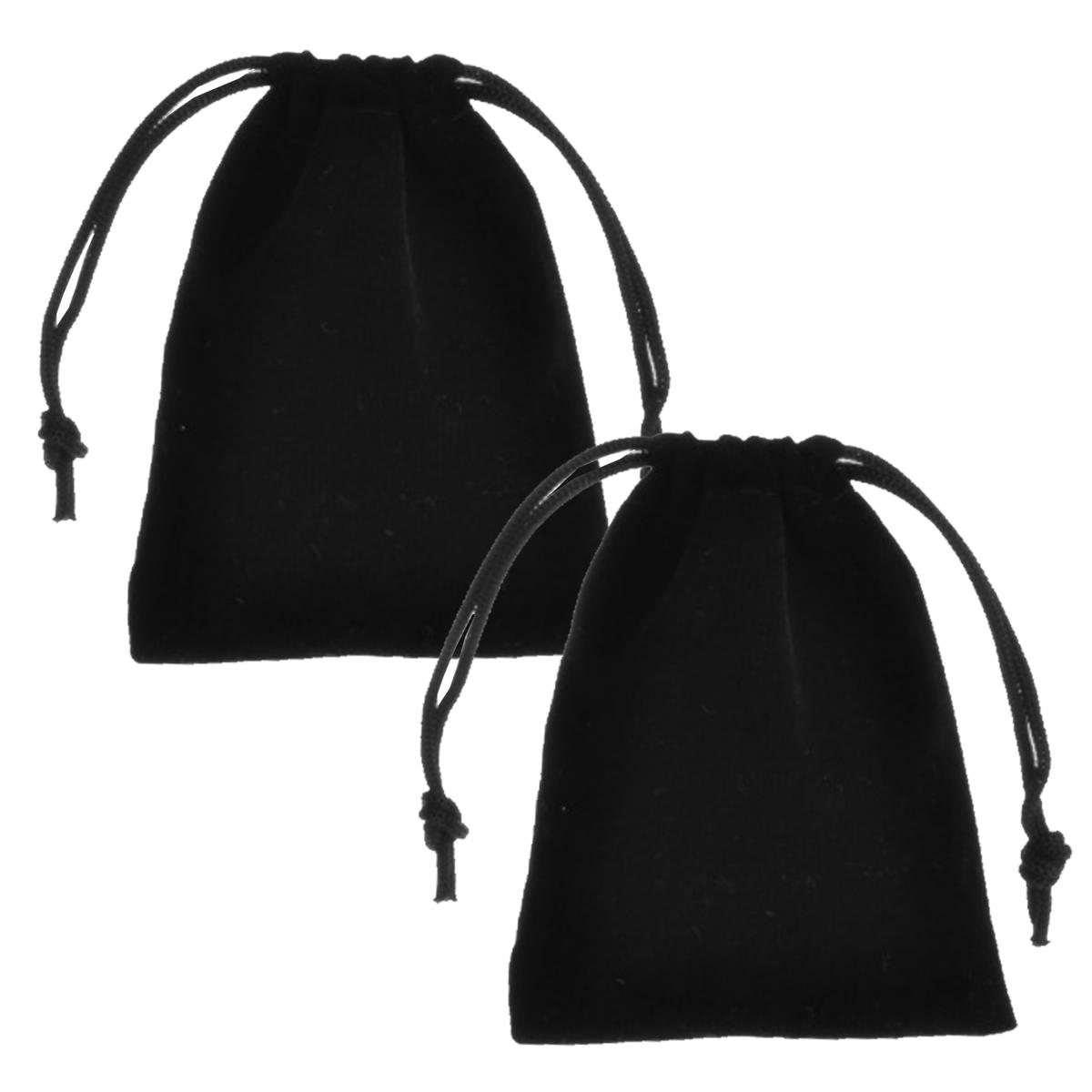 Bolsas Con Cordón Para Joyería Ventdepot  Mxmvb-002 2 piezas color Negro