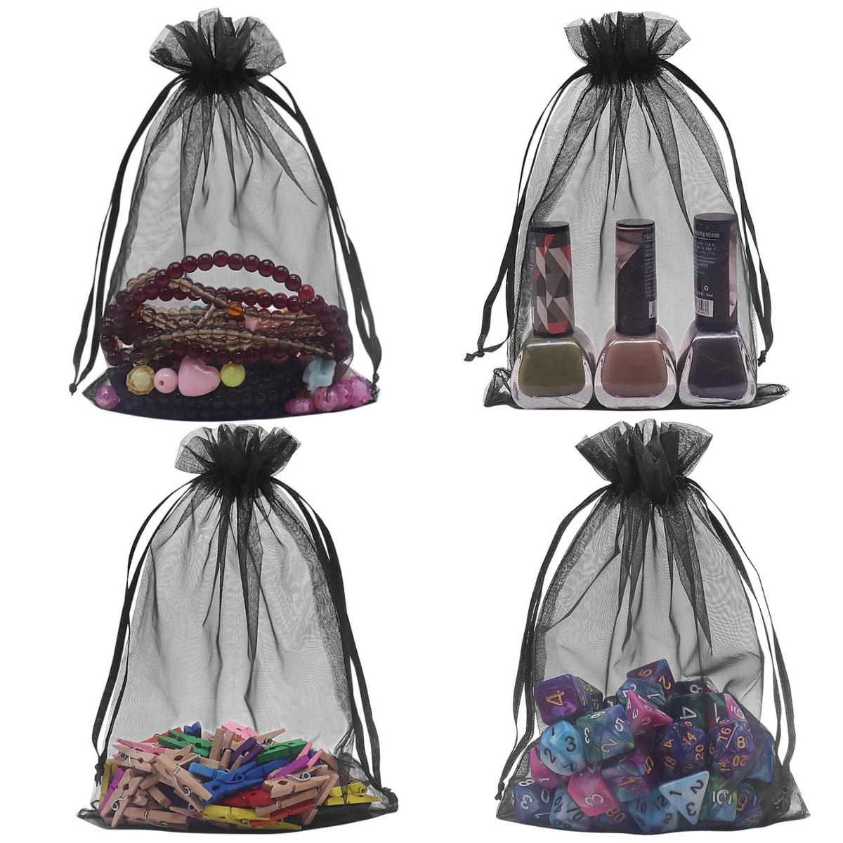 Foto 4 pulgar | Bolsas de Organza VentDepot MXPUB-007 Negras 15 Pieza