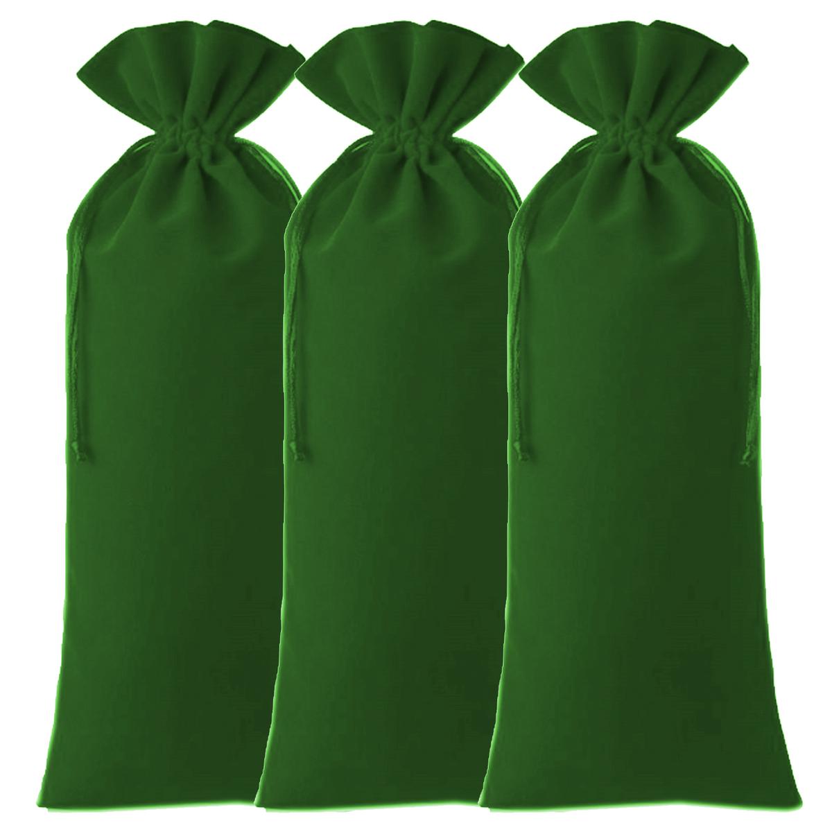 Bolsas de Terciopelo para Botella VentDepot MXOGG-003 Verdes 3 Piezas