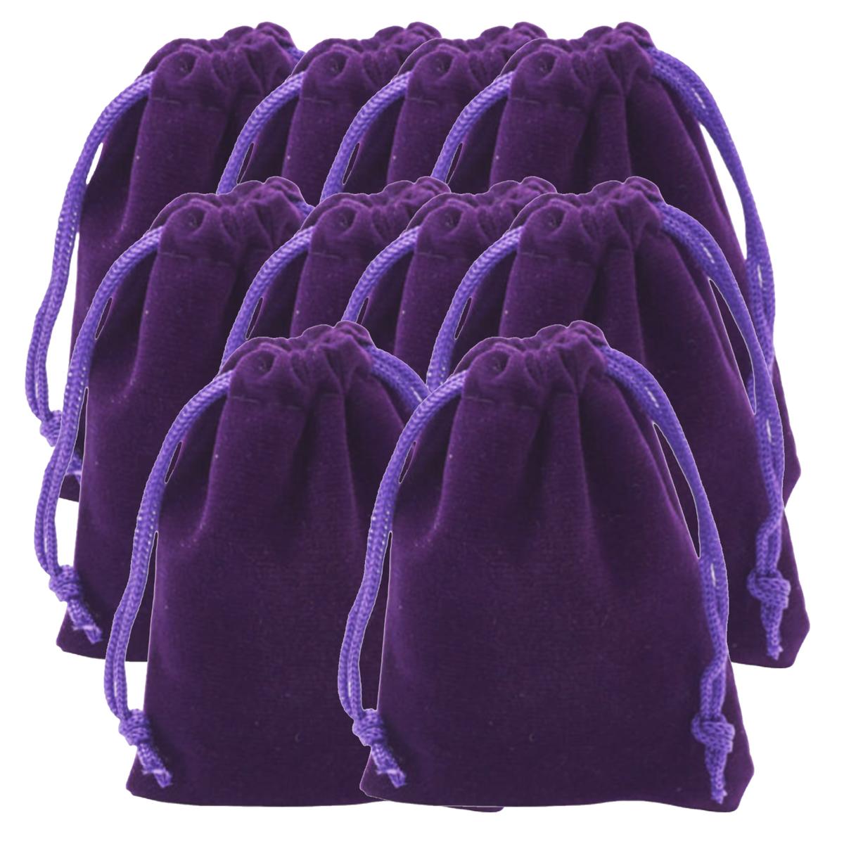 Bolsas de Terciopelo Resistentes Ventdepot Mxnvp-006 10 piezas Moradas