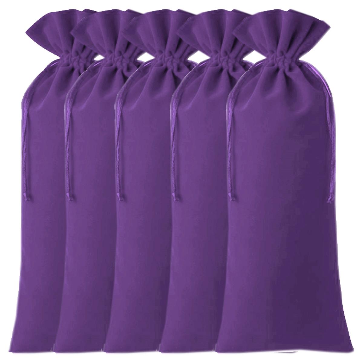 Bolsa de Terciopelo para Vino Ventdepot Mxbge-005 5 piezas Moradas