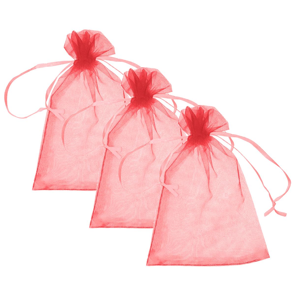 Bolsas de Organza VentDepot MXPDR-003 Rojas 3 Piezas