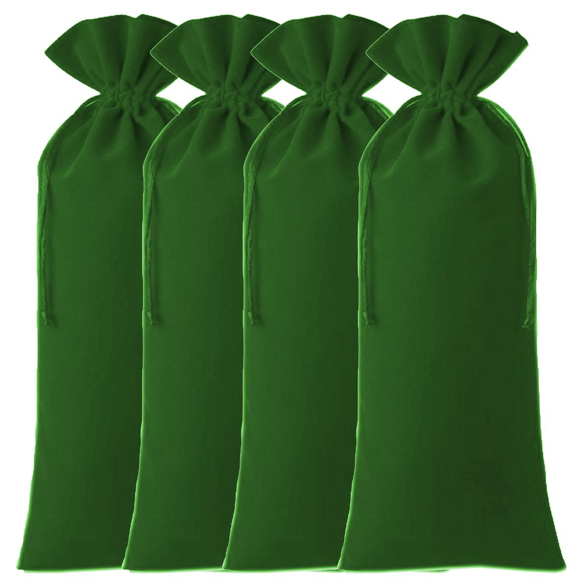 Bolsas de Terciopelo para Botella VentDepot MXOGG-004 Verdes 4 Piezas