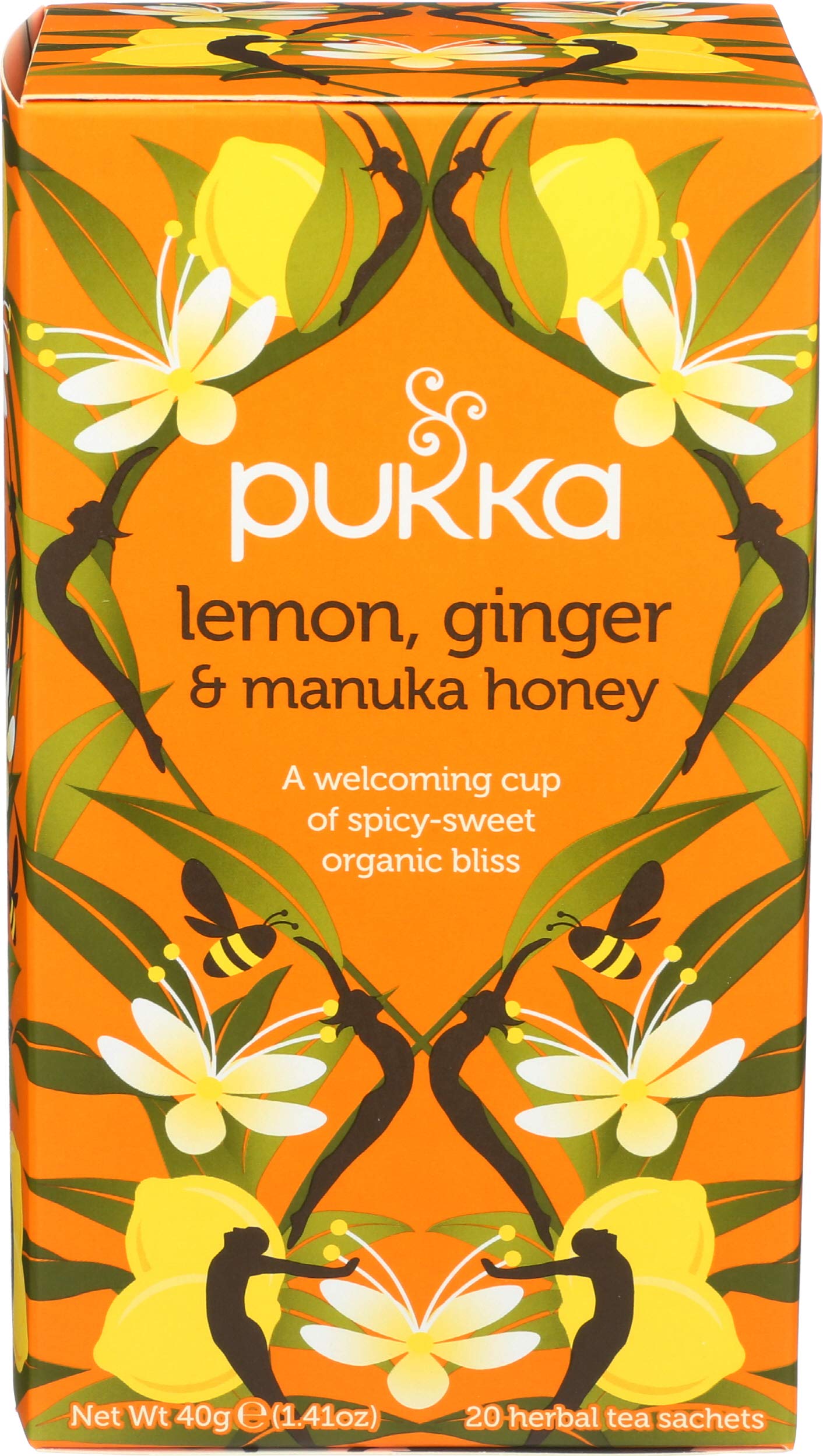 Tea Pukka Herbal, Limón, Jengibre Y Miel De Manuka, 20 Bolsas X 6 - Venta Internacional.