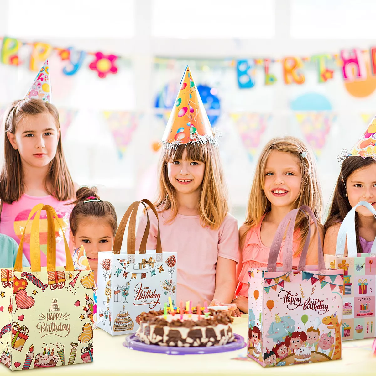 Foto 2 | 24 Bolsas Para Regalos De Fiesta De Cumpleaños Para Niños Colores