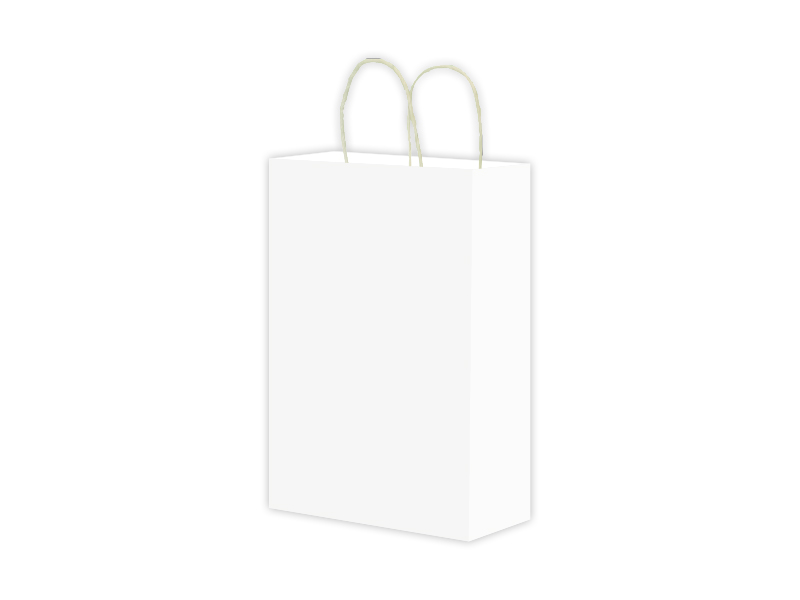 Foto 2 pulgar | Bolsa de Papel Bond Blanco Chica con Asa 14.5 x 7 x 21.5 cm - 12 Piezas