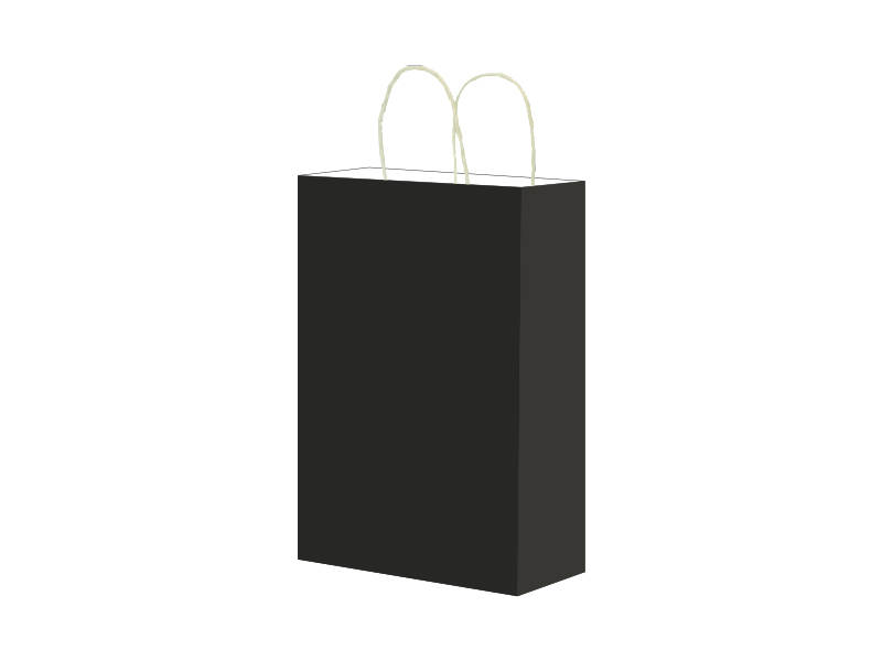 Foto 1 | Bolsa de Papel Bond Negra Chica don Asa 14.5 X 7 X 21.5 - 12 Bolsas