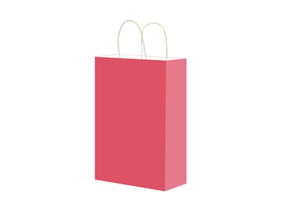 Foto 1 | Bolsa de Papel Bond Rosa Mediana con Asa 19 X 8 X 26.5 - 12 Bolsas