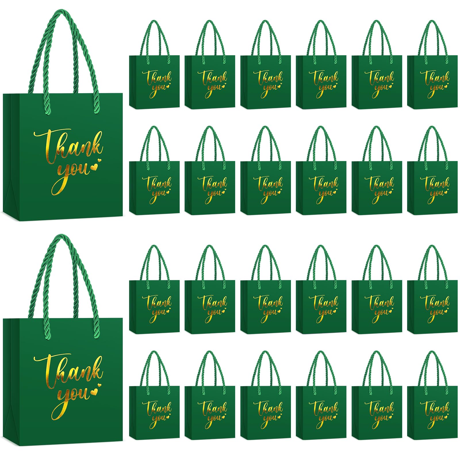 Minibolsas de Regalo Honoson de Papel Verde Oscuro 30 Unidades - Venta Internacional