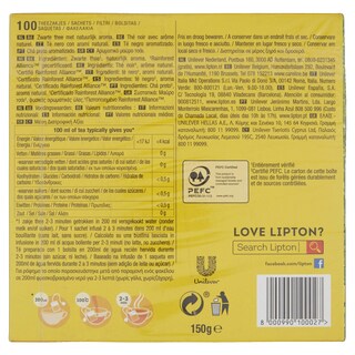 Foto 4 | 100 Bolsitas De Té Tea Lipton Yellow Label - Venta Internacional.