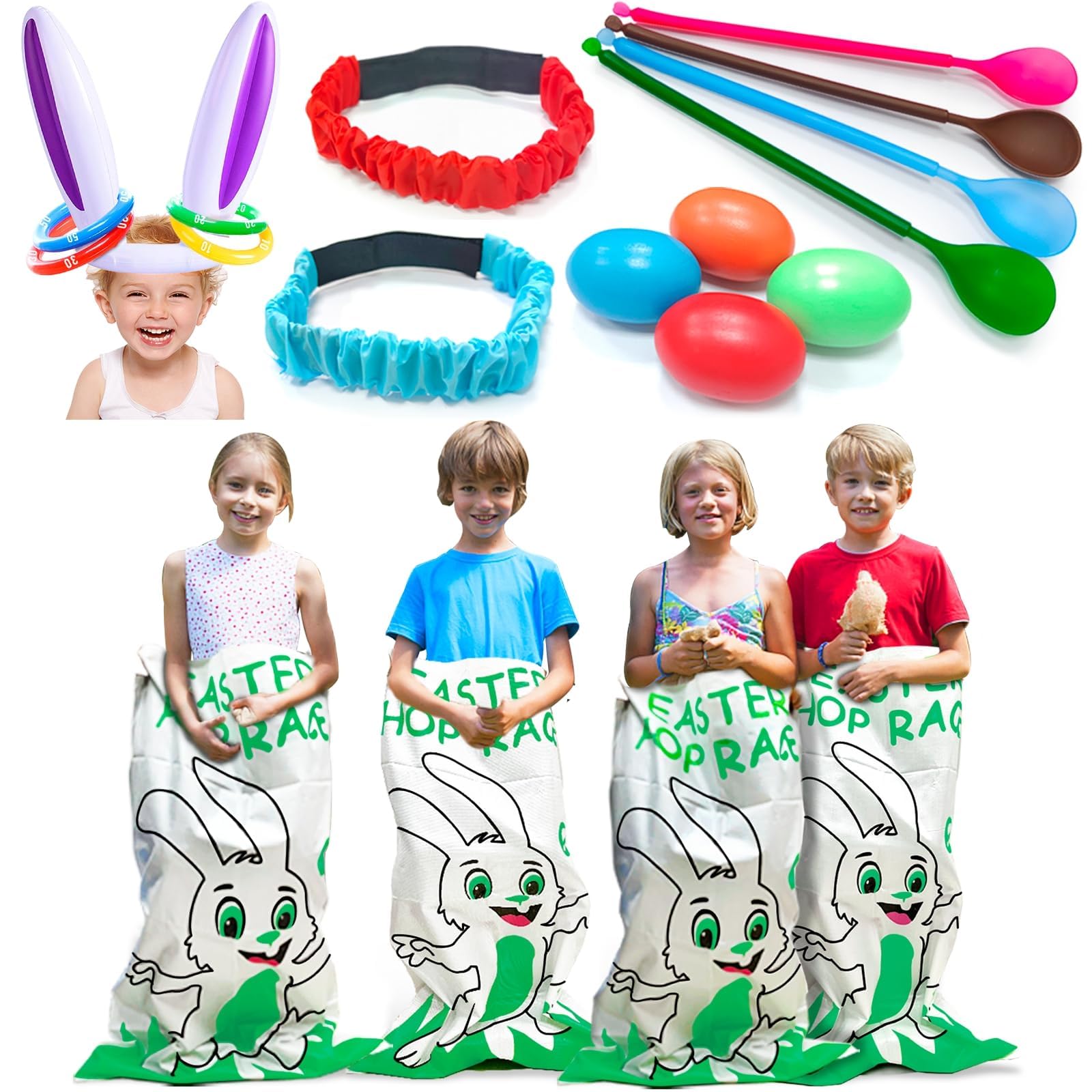 Set De Juegos De Fiesta De Pascua Turnmeon Para 4 Jugadores Con 19 Piezas - Venta Internacional.