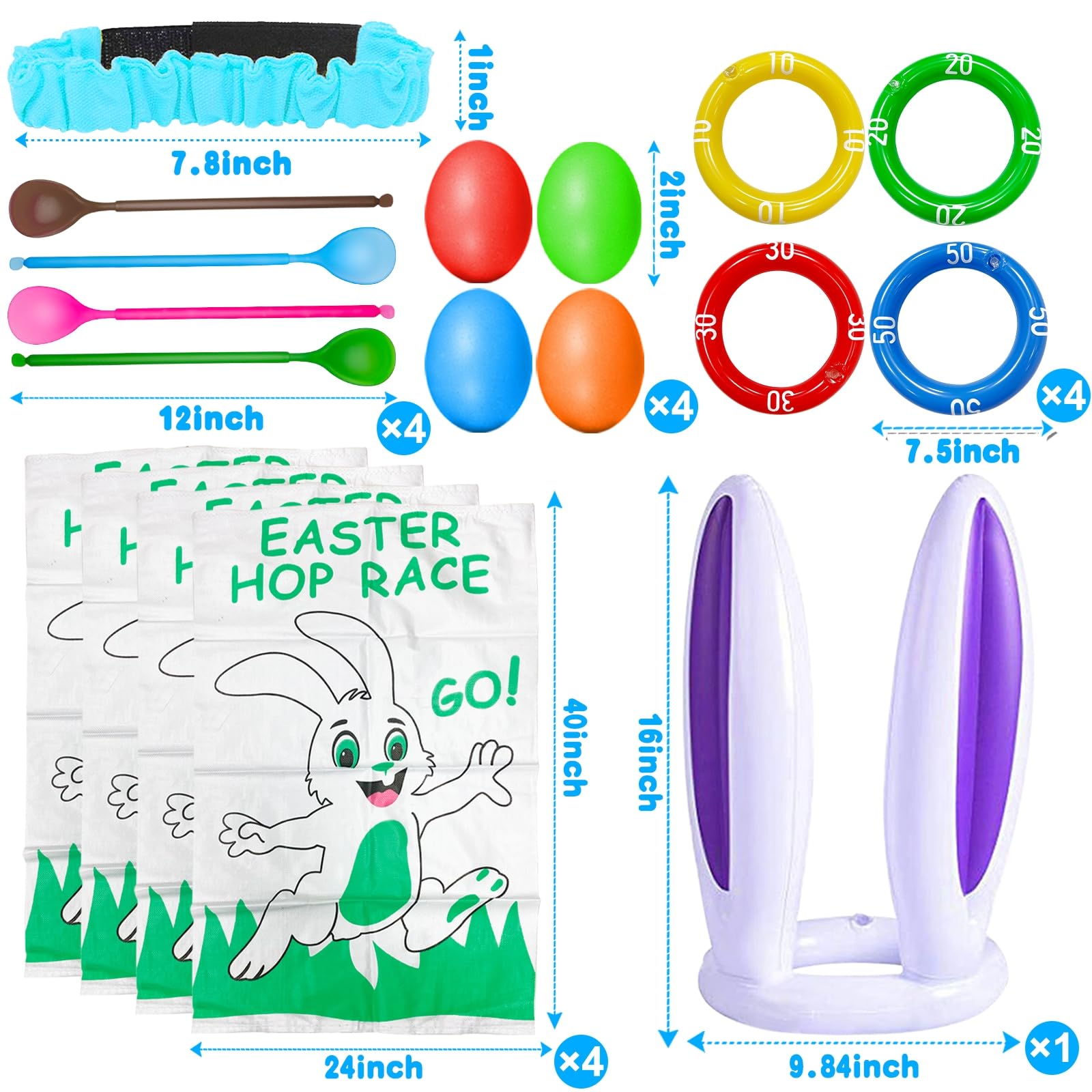 Foto 3 pulgar | Set De Juegos De Fiesta De Pascua Turnmeon Para 4 Jugadores Con 19 Piezas - Venta Internacional.