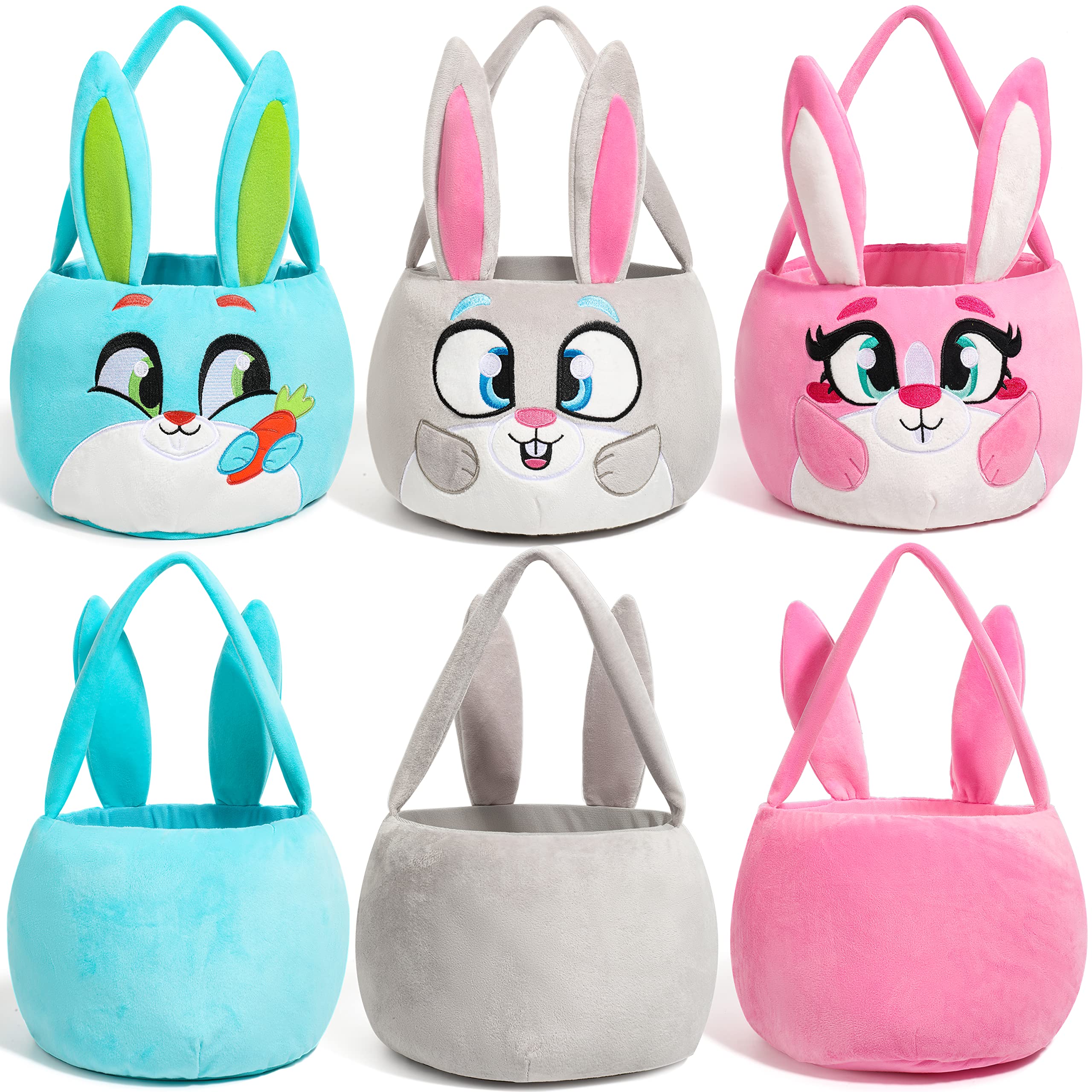 Foto 3 pulgar | Cesta Joyin Con Forma De Conejito De Pascua De Peluche Para Bebés, Niñas Y Niños, 3 Unidades - Venta Internacional.