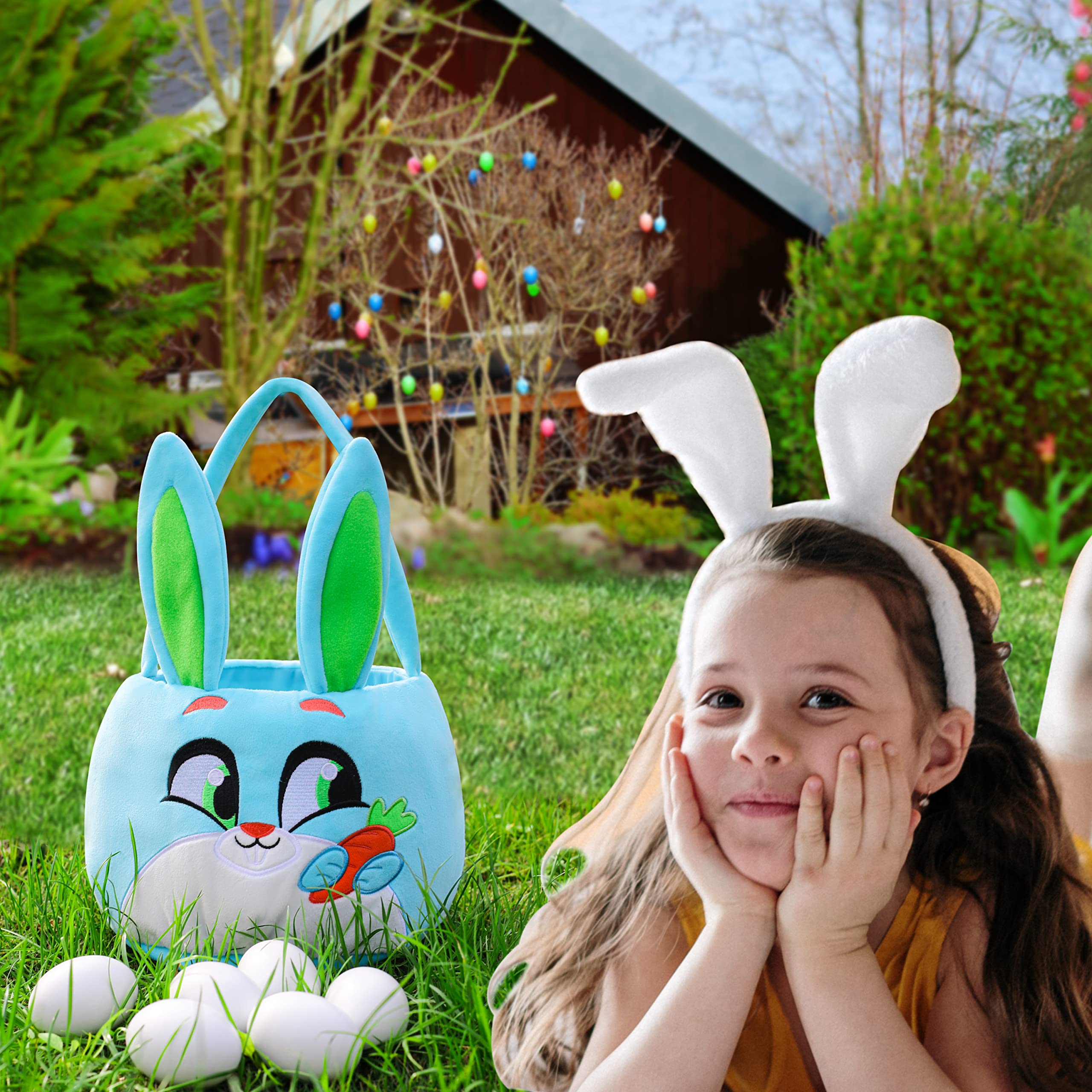Foto 8 pulgar | Cesta Joyin Con Forma De Conejito De Pascua De Peluche Para Bebés, Niñas Y Niños, 3 Unidades - Venta Internacional.