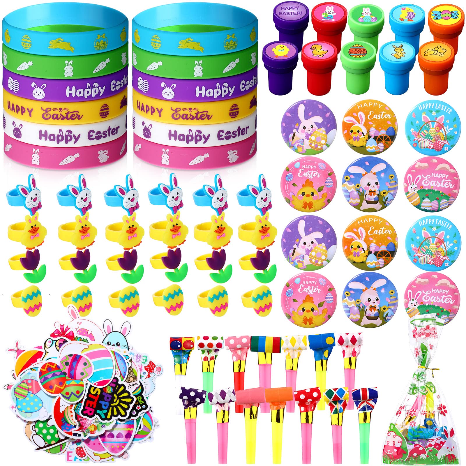 Set De Obsequios Para Fiestas De Pascua Honoson, 194 Unidades, Para Niños, Con Bolsas De Regalos - Venta Internacional.
